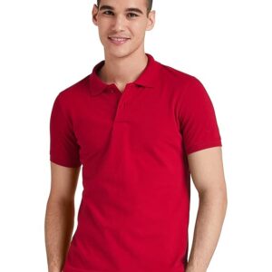 Solid Cotton Rich Polo T Shirt