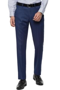 Men Slim Fit Textured Formal Trouser