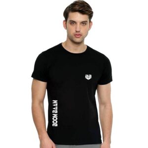 Men's Black Cotton T-Shirt